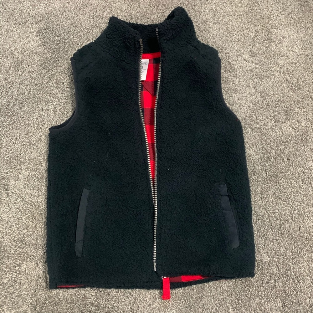 Carters toddler Sherpa buffalo plaid lined vest